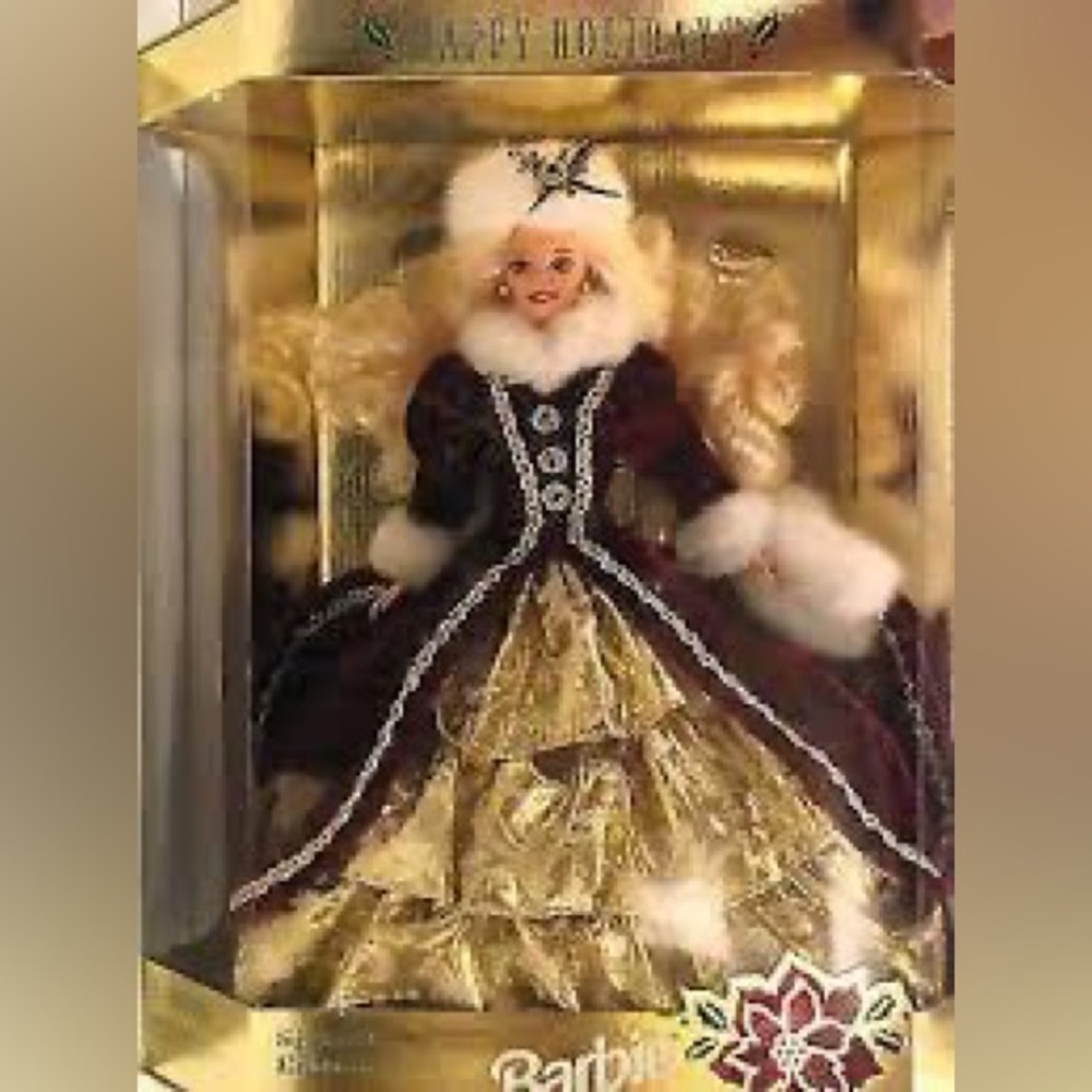 NIB New vintage 1996 Happy Holidays Special Edition Barbie Mattel blonde gold
